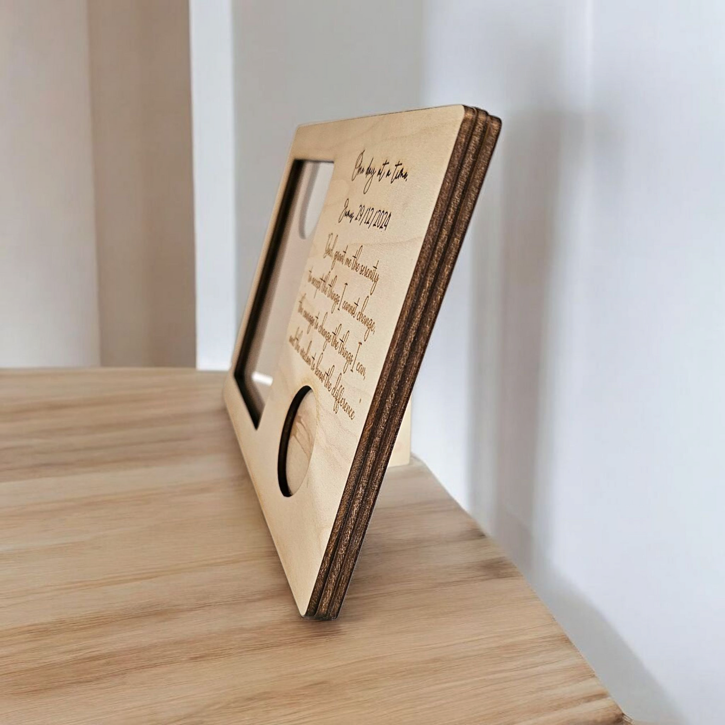 Personalised recovery chip holder photo frame