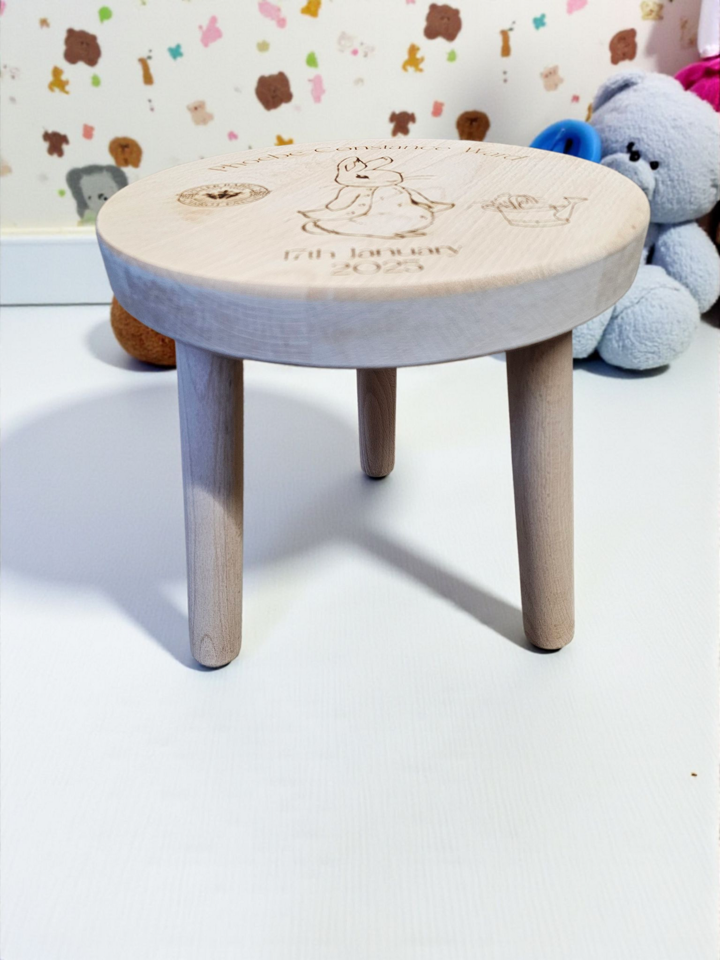 Bunny theme personalised stool