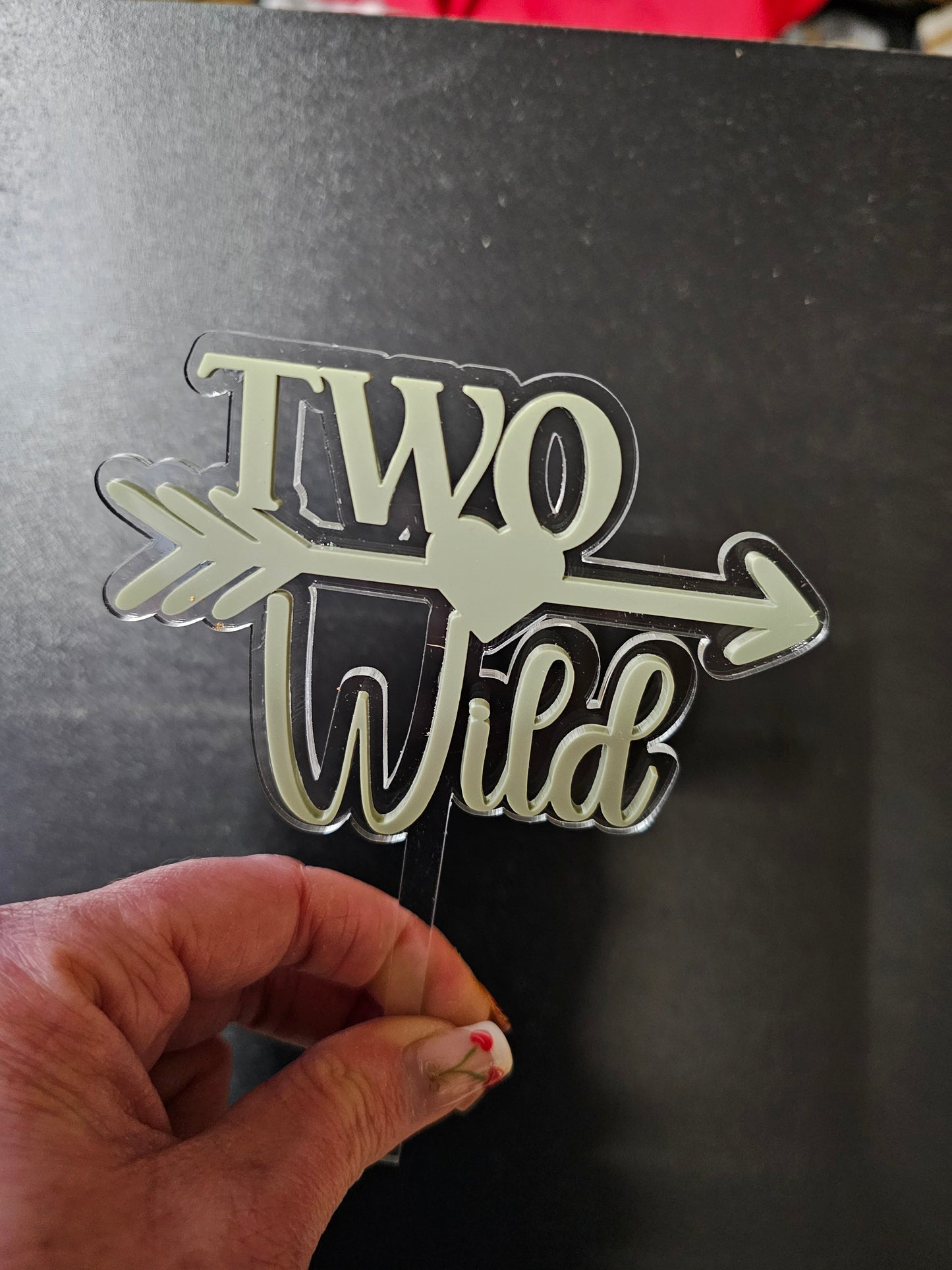 Two Wild Cake Topper | Safari 2nd Birthday Cake Topper | Jungle Theme Birthday Decor | Acrylic Cake Topper