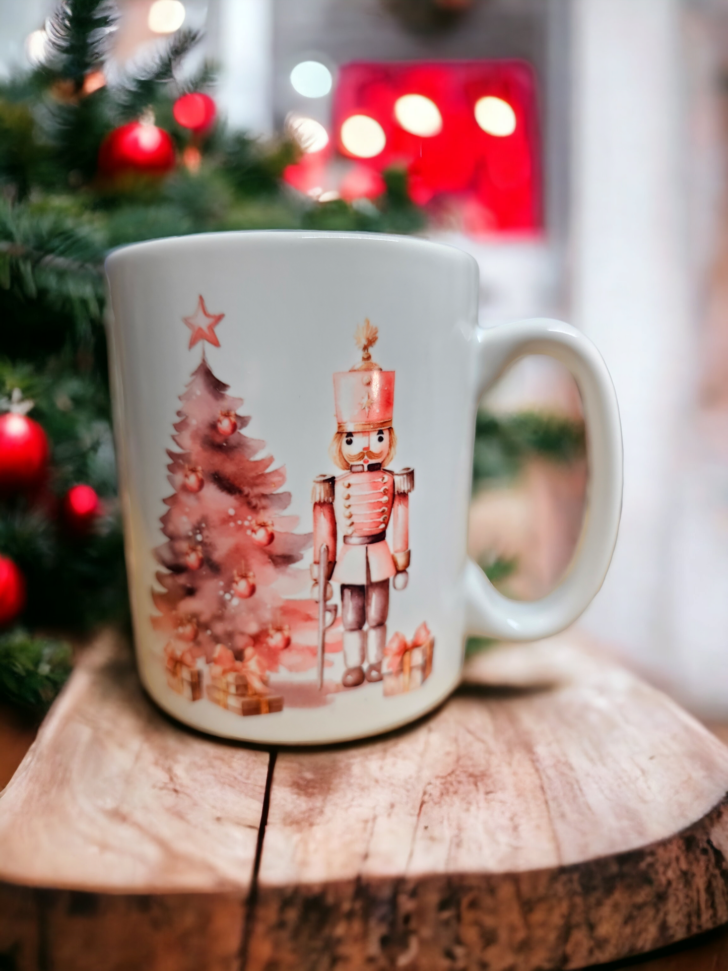 Personalised pink nut cracker mug