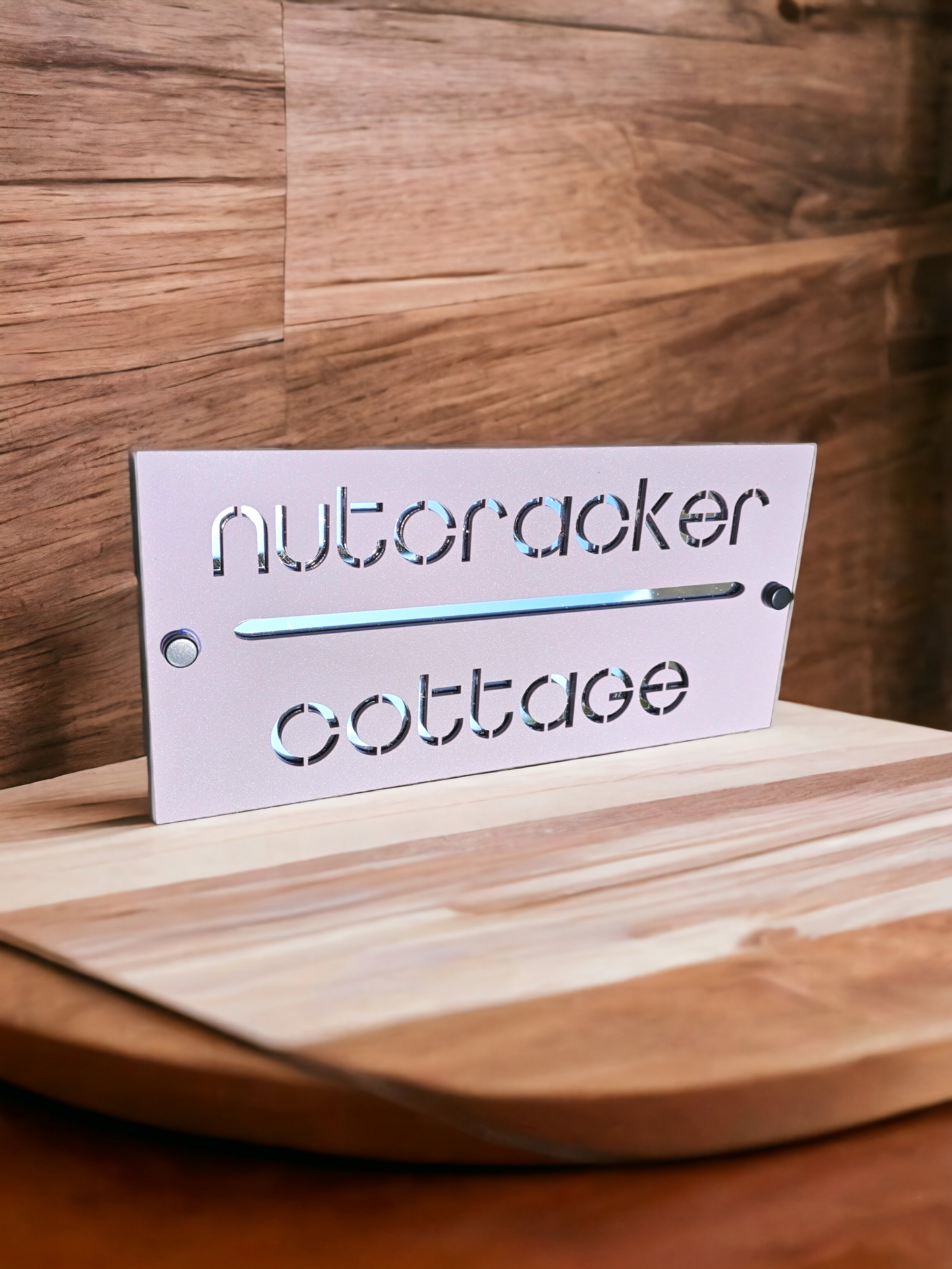 Modern personalised door sign