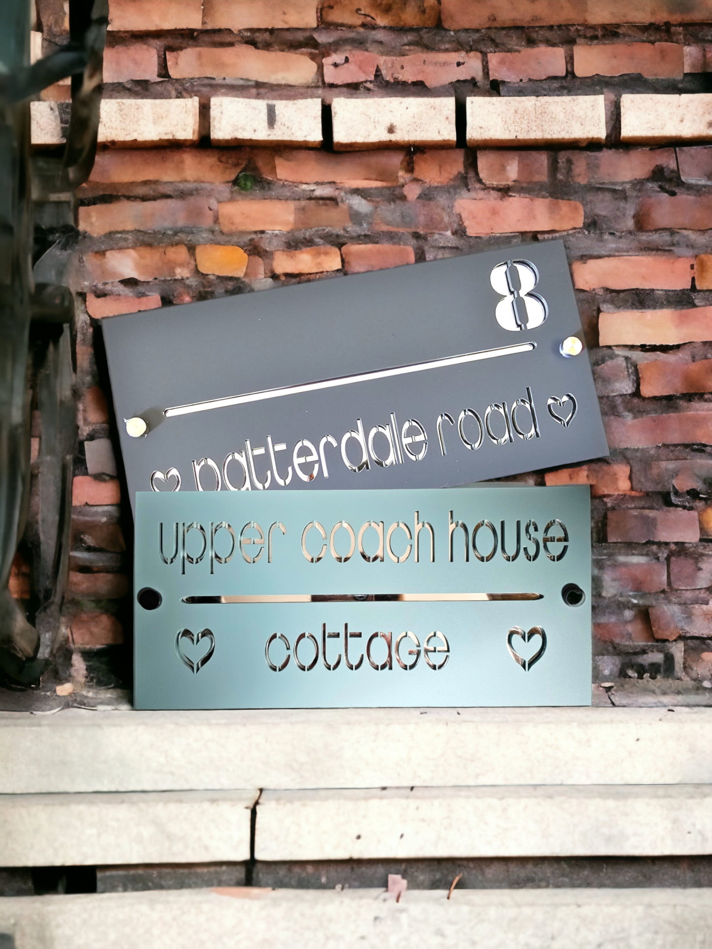 Modern personalised door sign