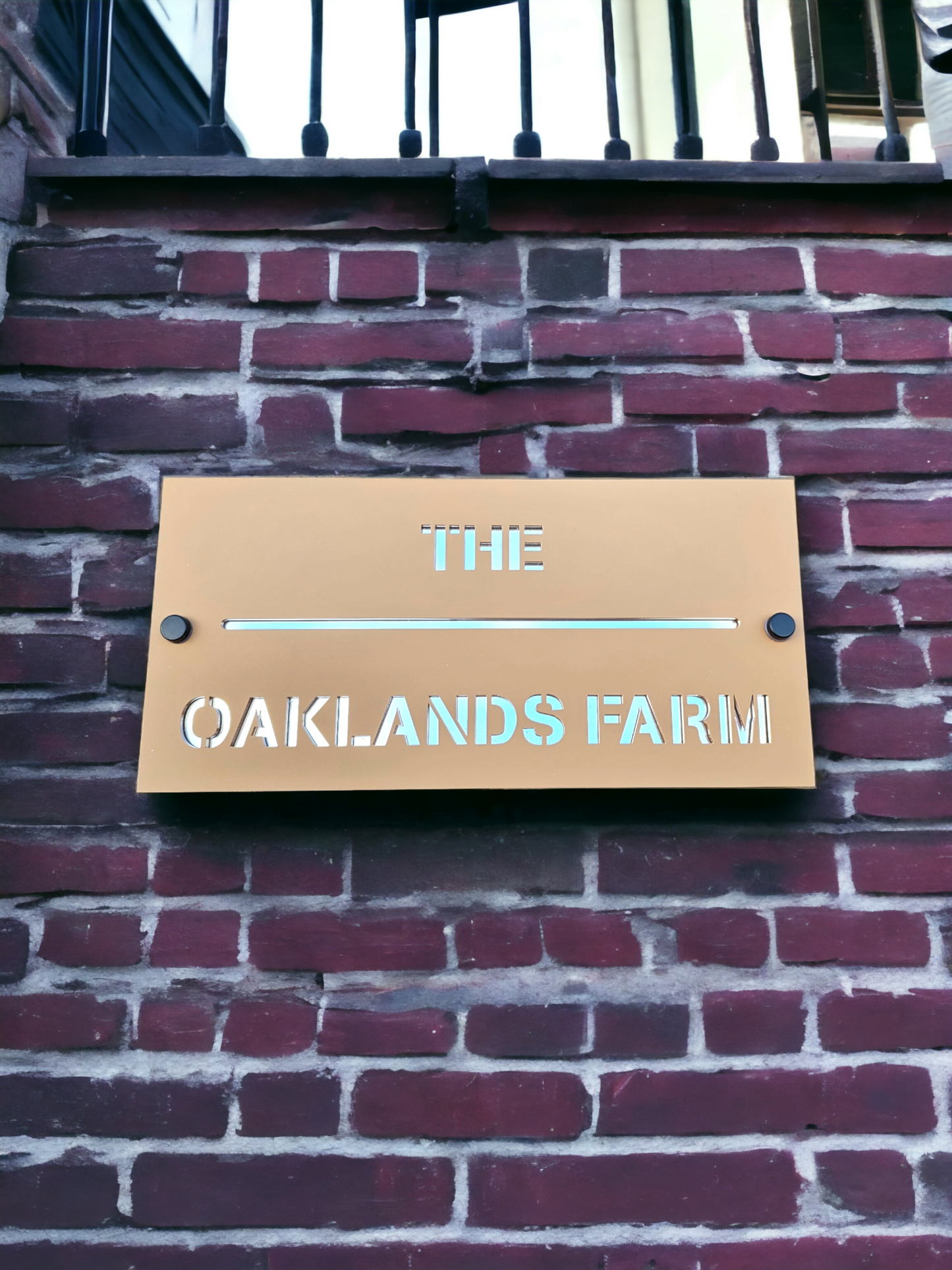 Modern personalised door sign