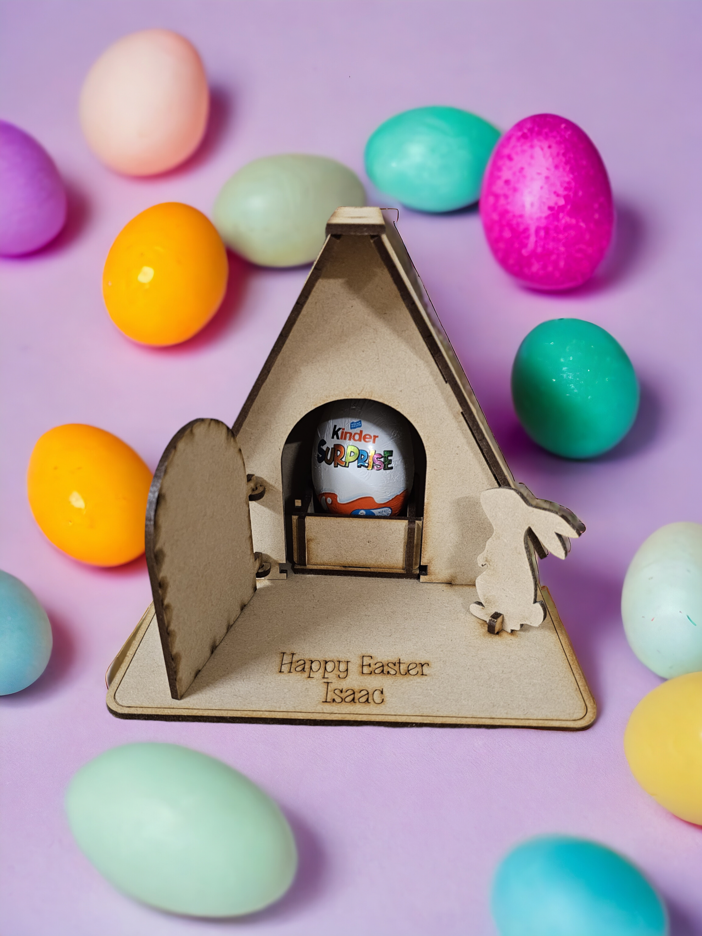 Bunny egg holder house mdf blank