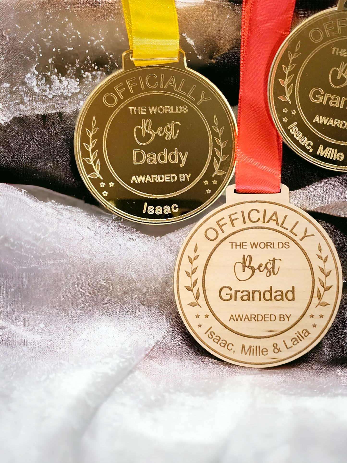 Personalised Father's day medal, gift for dad, grandad, daddy, keepsake gift, personalised medals, personalised gifts, rustic gift, bespoke