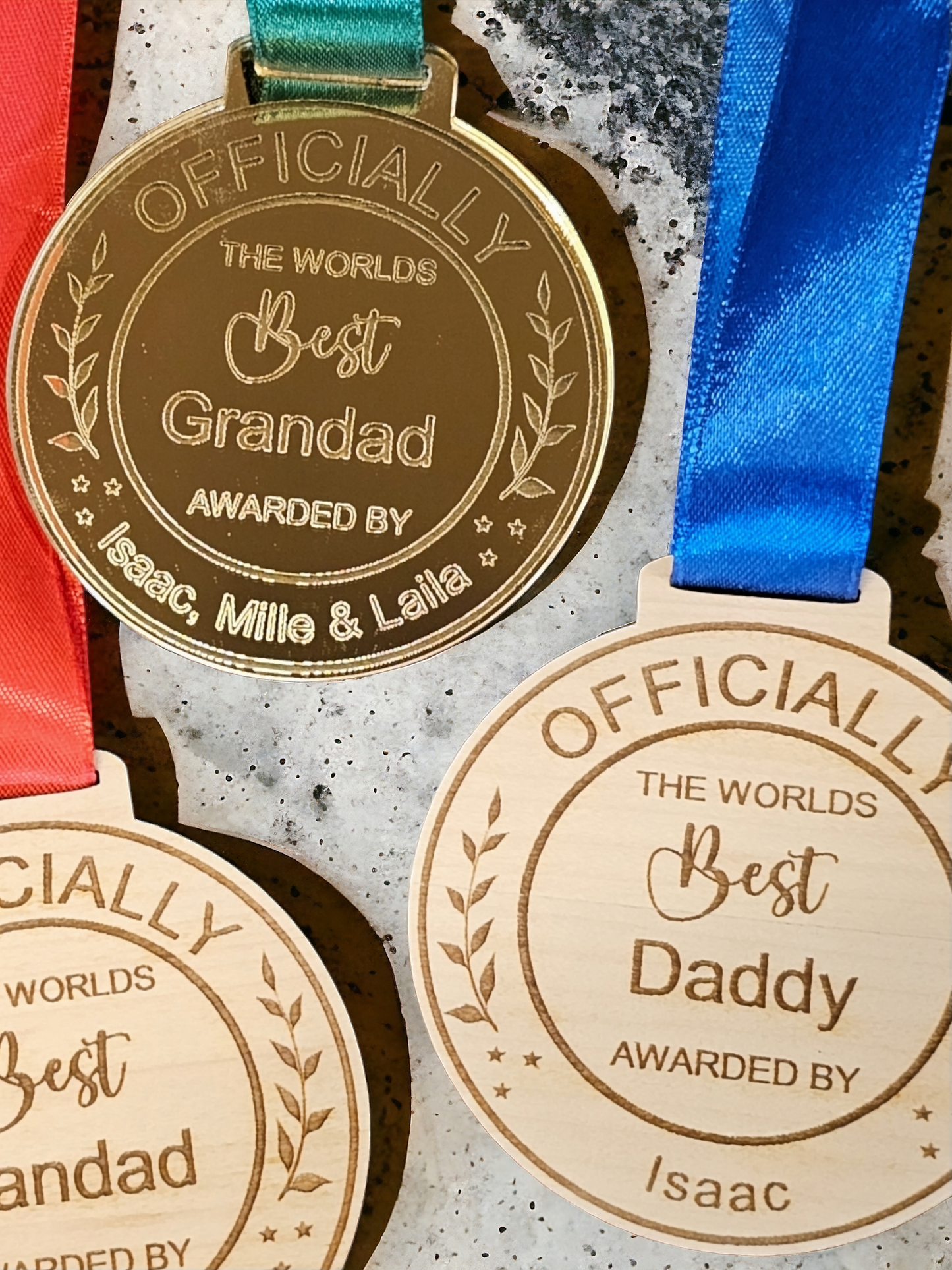 Personalised Father's day medal, gift for dad, grandad, daddy, keepsake gift, personalised medals, personalised gifts, rustic gift, bespoke
