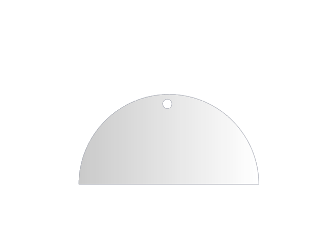 Acrylic Half circle pack of 6cm x 3cm