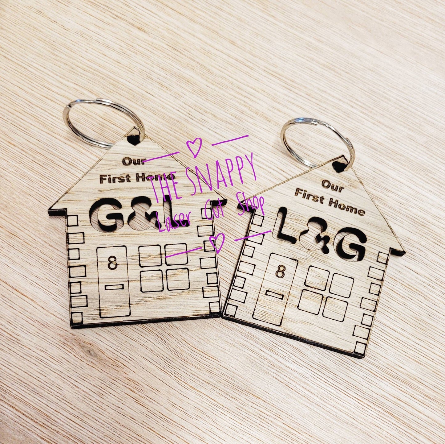 Personalised first home keyring, Personalised gift, rustic gift, personalised keyring, gift for couples. 1st home gift, house warming gift