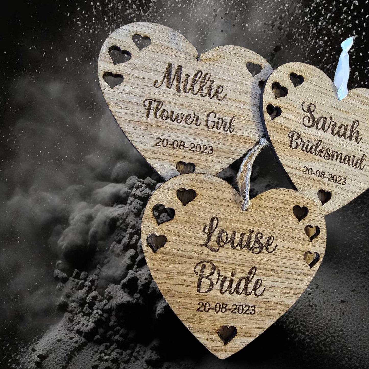 Personalised wedding hanger tags, rustic wedding hanger tags, keepsake gift, bridesmaid gift.