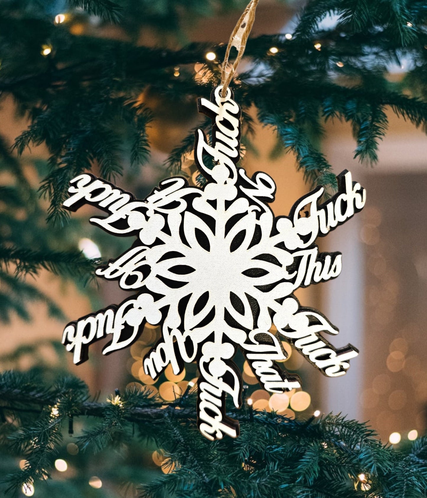 F bomb, F*ckflake, Christmas decoration, funny Christmas decoration, Adult Christmas decoration, office gift, secret santa, adult humour