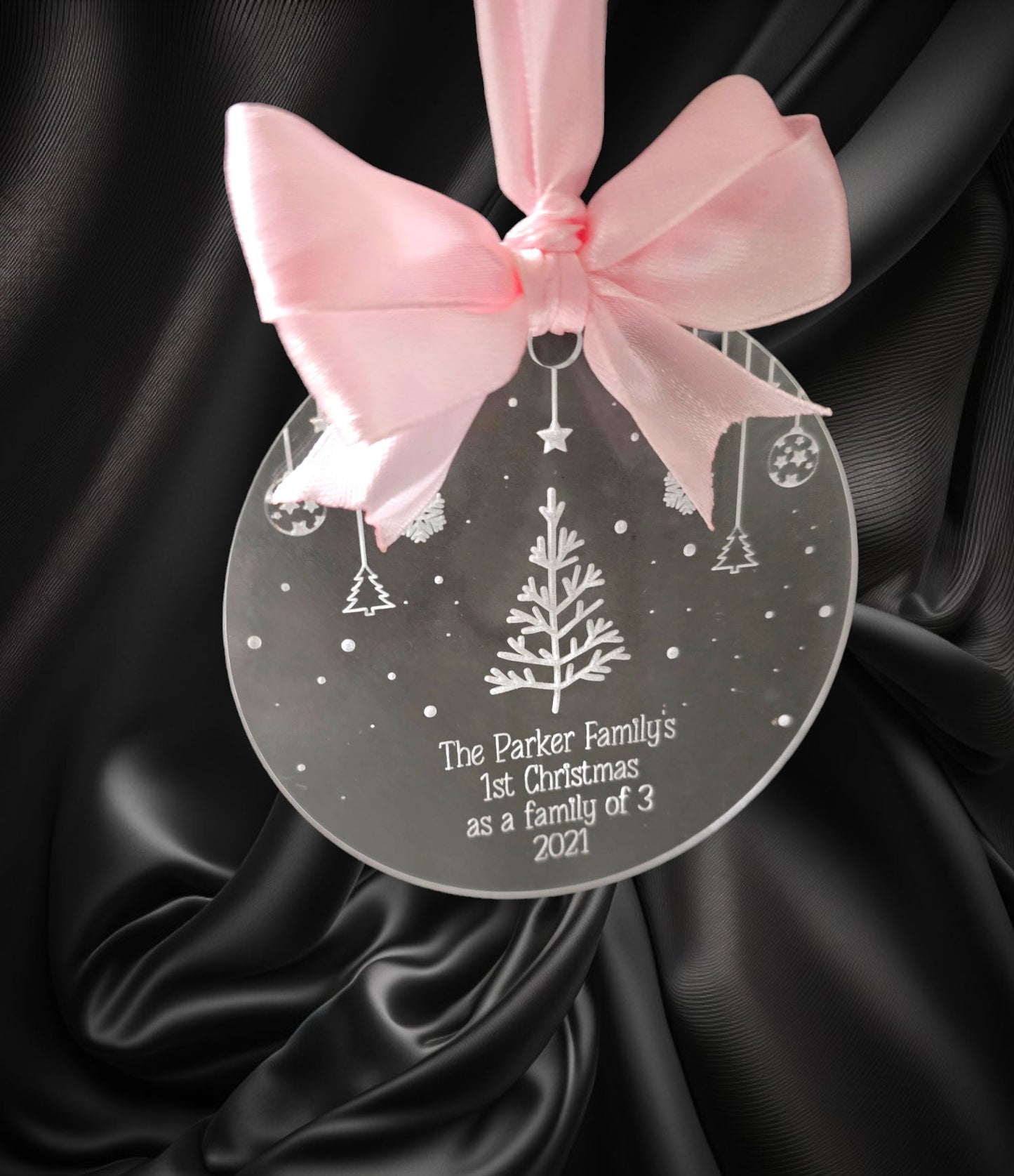 Personalised first Christmas, 1st Christmas Mr&Mrs, 1st Christmas as a family of..., Personalised bauble, Christmas ornament