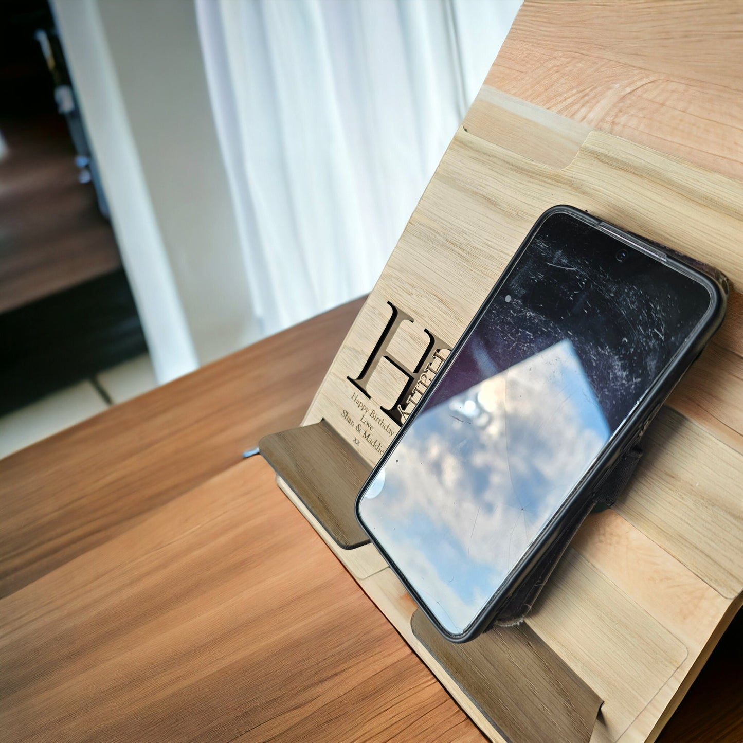 personalised docking station, bedside tidy, watch holder, key holder, personalised gift, gift for dad, birthday gift, wooden gift.