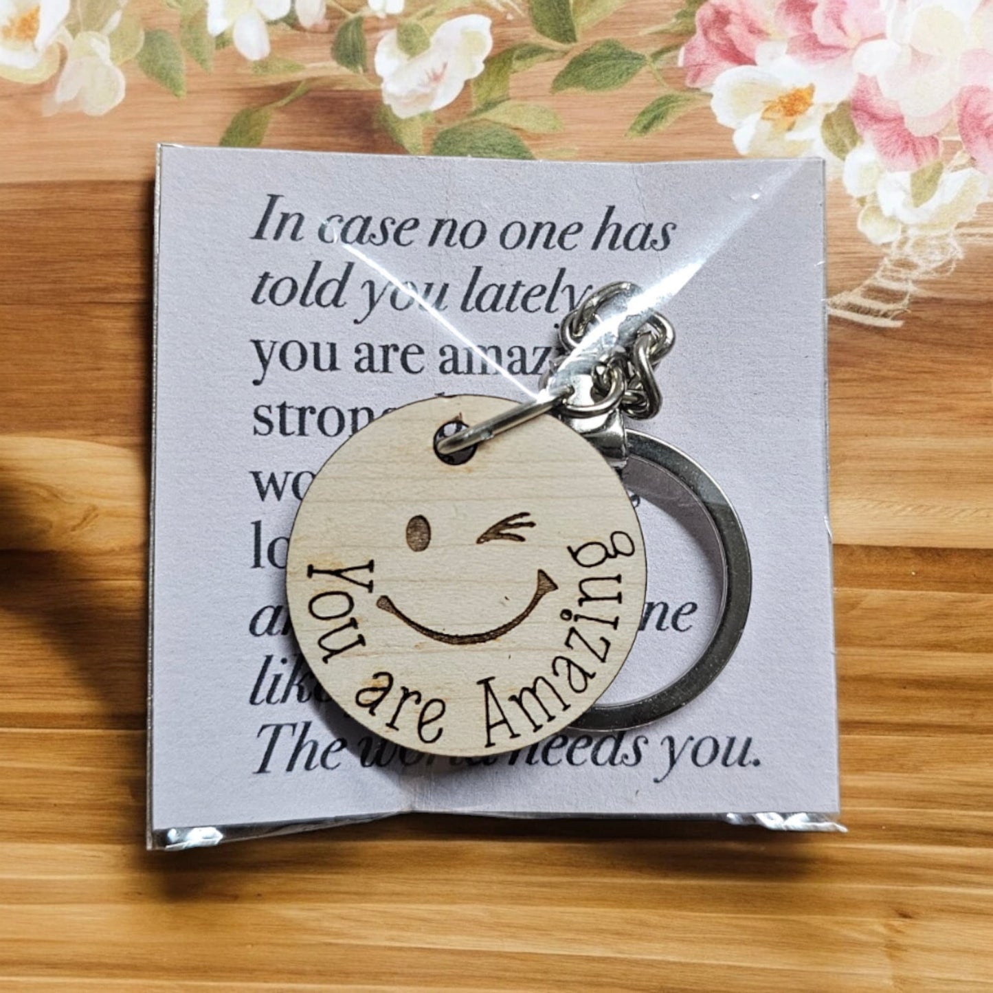 you are amazing keyring, inspiring quote, you are strong, positive thinking keychain, gift for her, gift for him, inspirational,