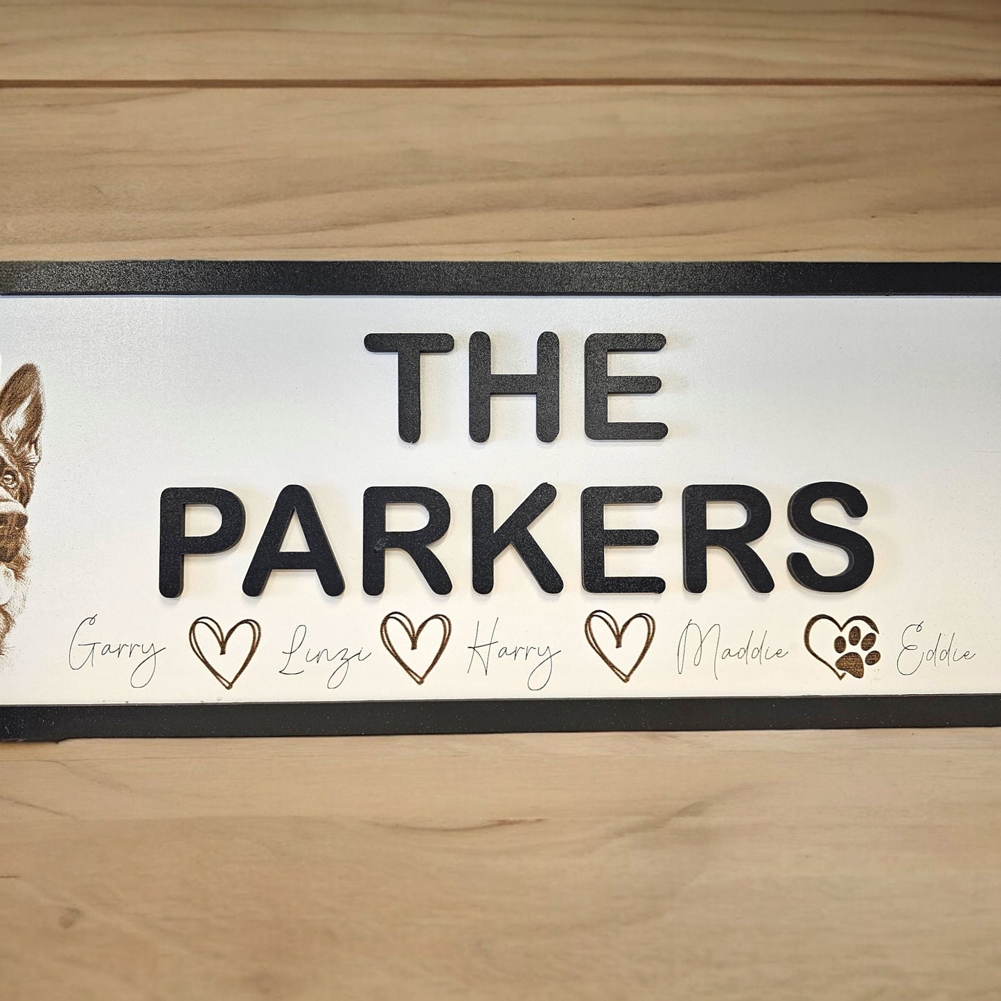 personalised dog breed street sign, family name steet sign, dog breed, 3d sign, road sign, gift for couples, anniversary, new home gift