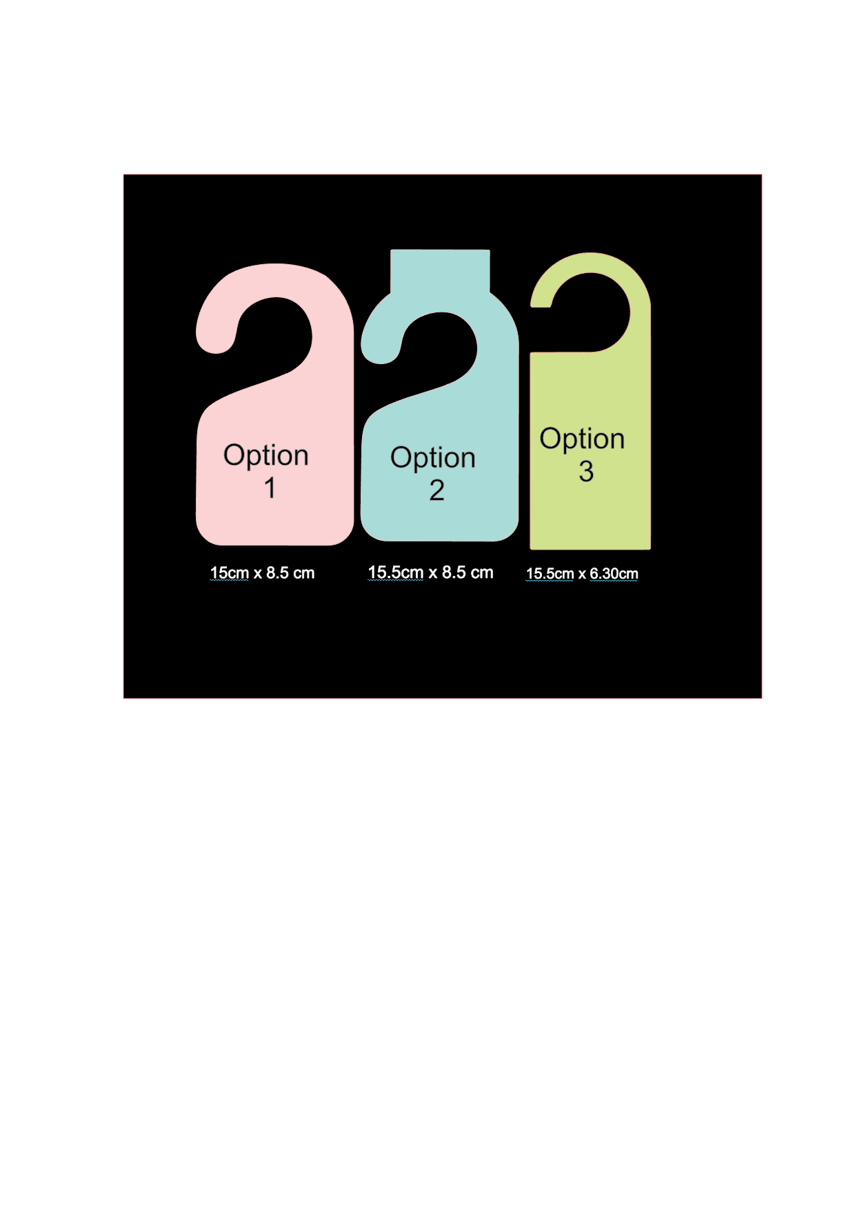 Acrylic wardrobe dividers, door hangers blanks pack of 6