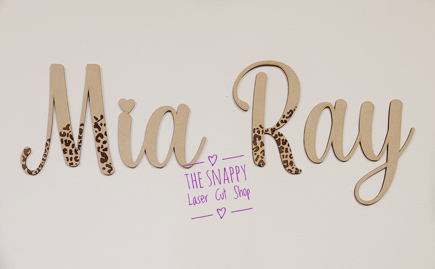Leopard print wall names
