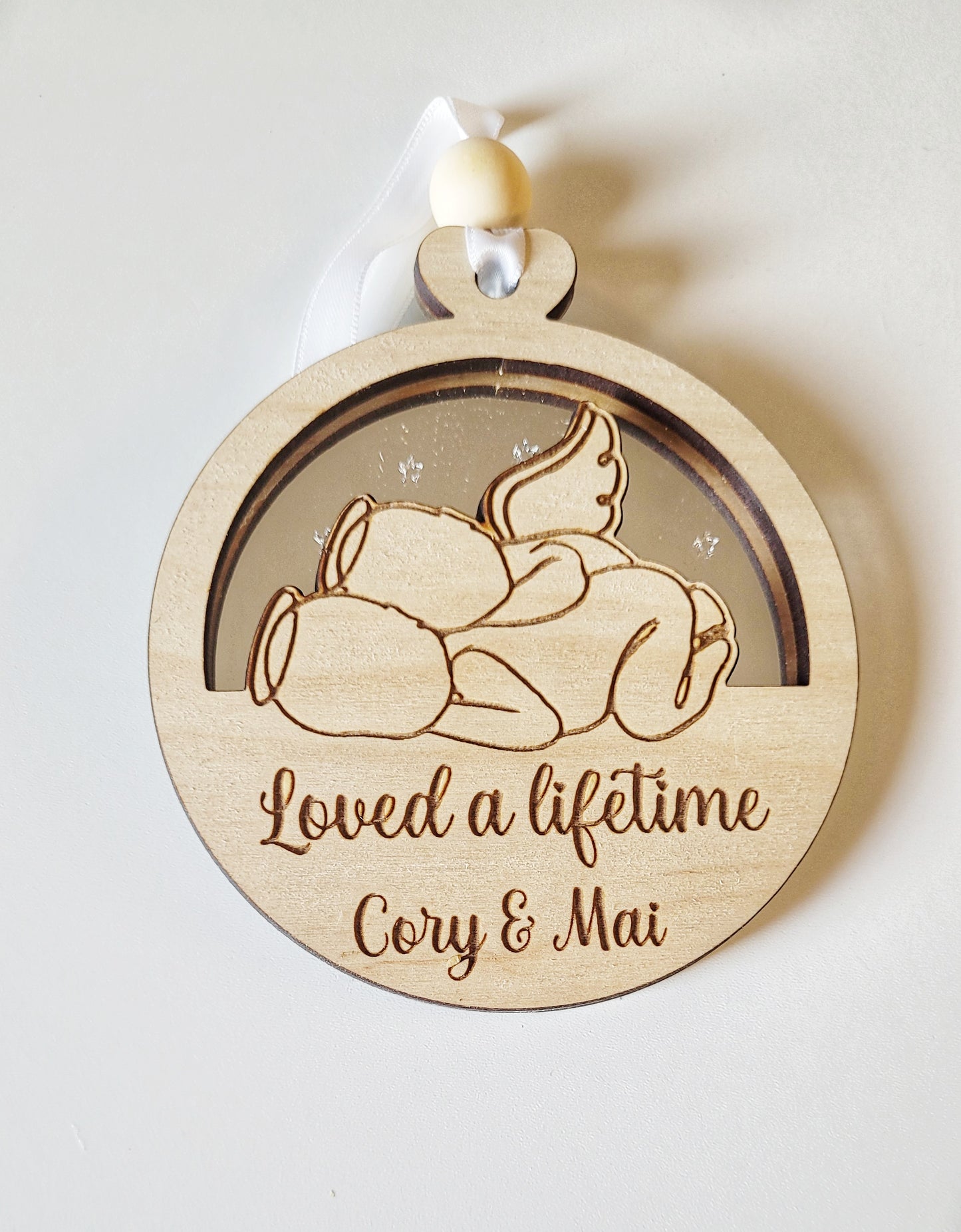 Personalised memorial baubles