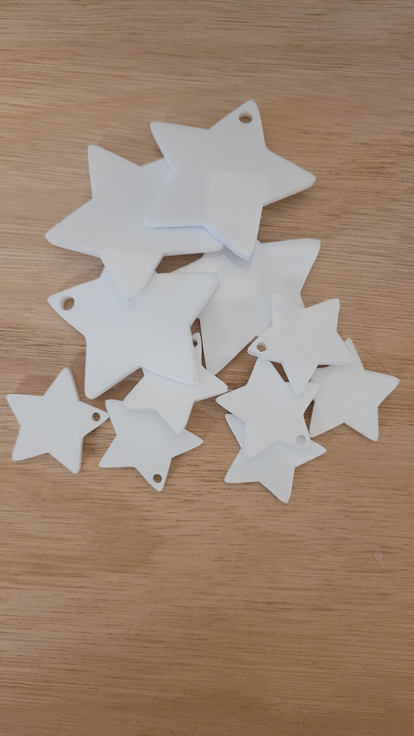 Arcylic blank heart keyring sets