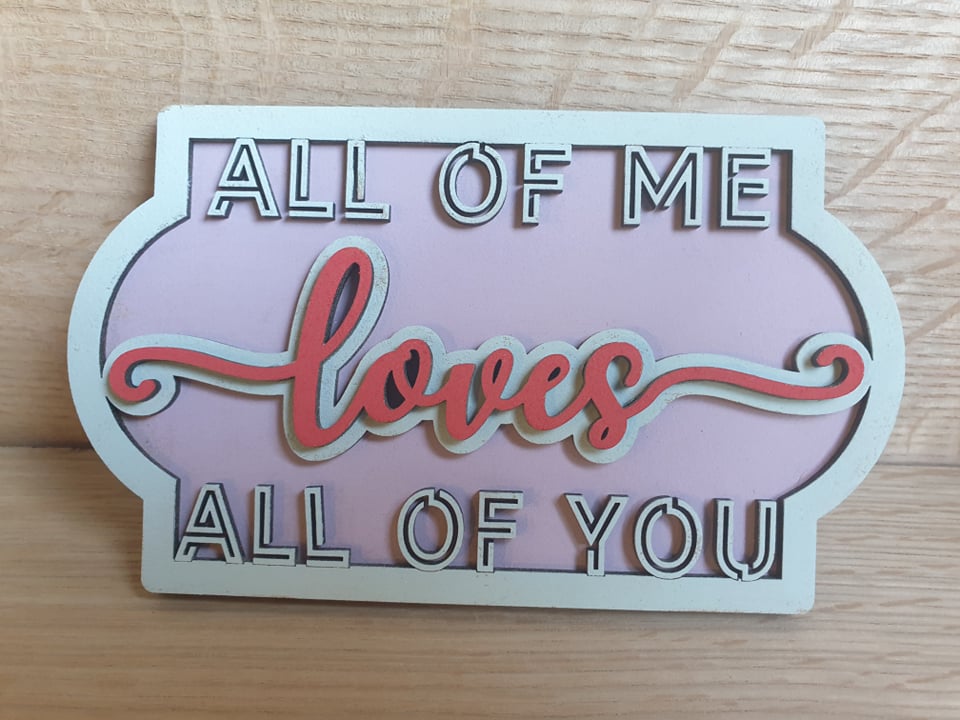 Wooden Love Expression Plaque Blank