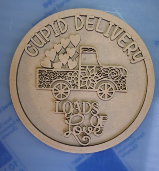 Cupid Delivery Plaque Blank