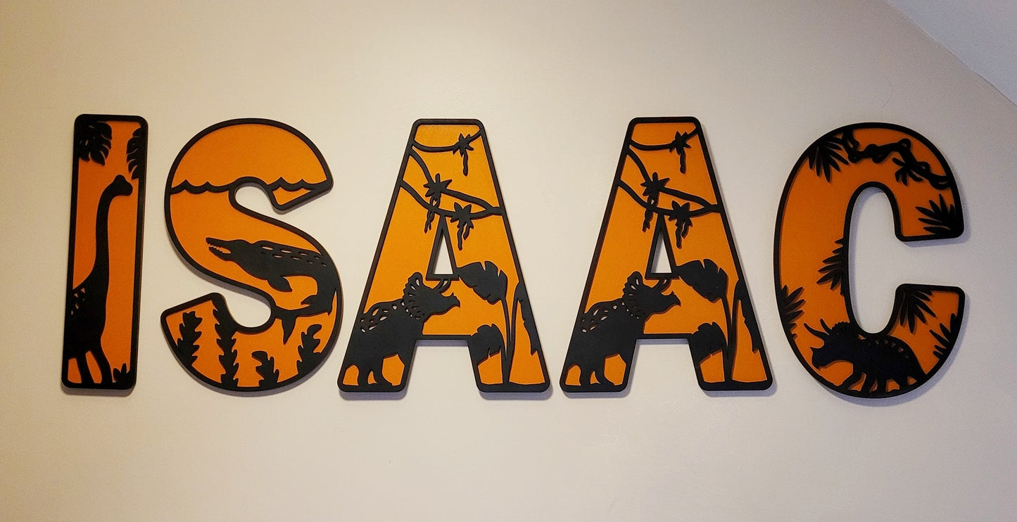 Dinosaur letters Double layered mdf blanks various sizes