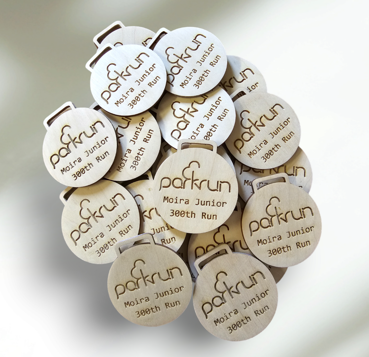 Wood medals, sport medals, environmentally friendly medals, personalised birthday medals, personalised medals