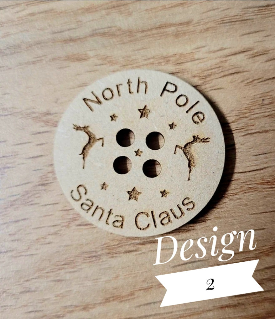 Santa's lost button, Christmas eve stocking filler, craft supplies, mdf, mdf blanks, Christmas blanks.