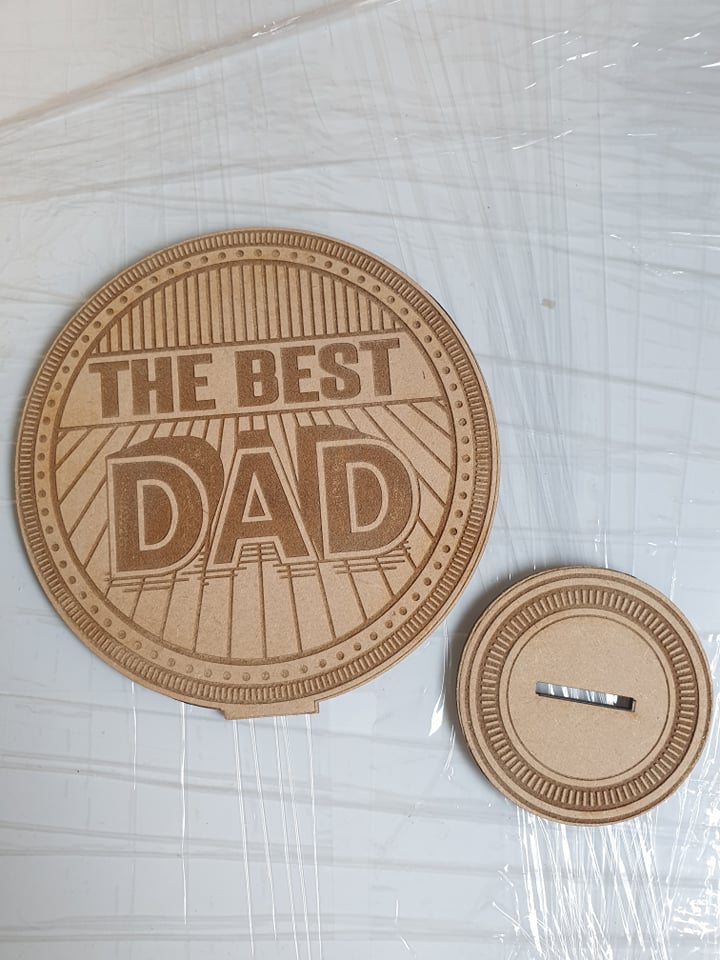 Fathers Day Gift The Best Dad Trophy Blank