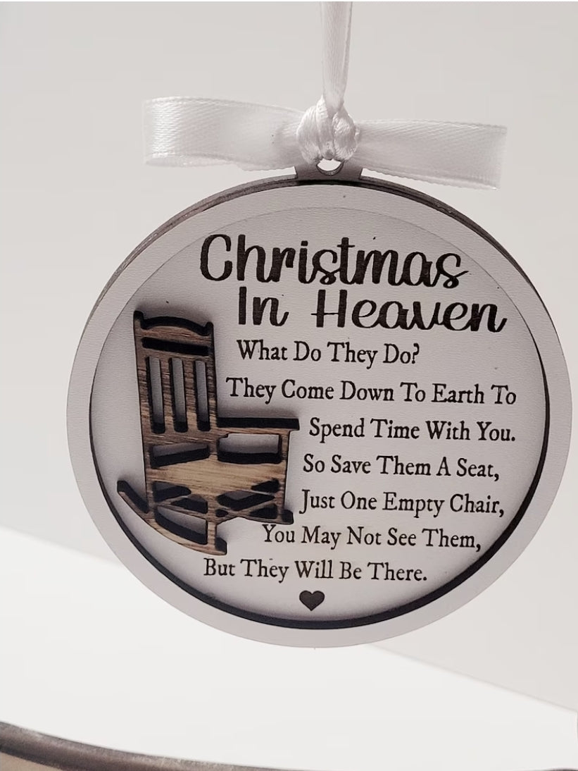 Lost loved one at Christmas decoration, Christmas in heaven tree decoration, Christmas memorial decorations