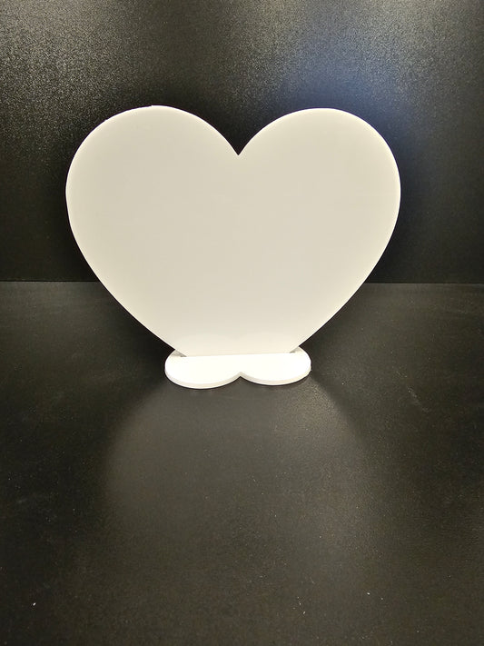 Free standing acrylic heart blank