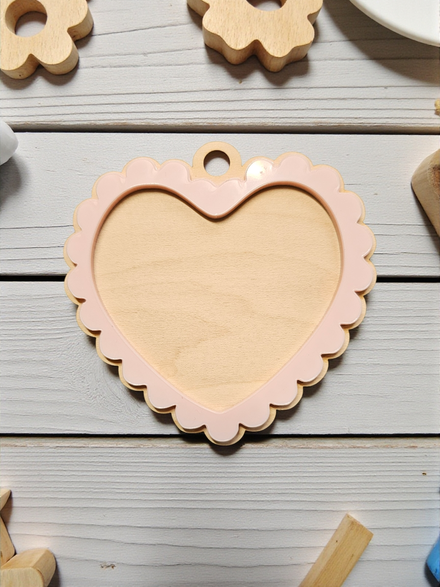 PERSONALISED scalloped Heart shape tag