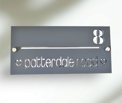 Modern personalised door sign