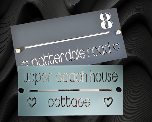 Modern personalised door sign