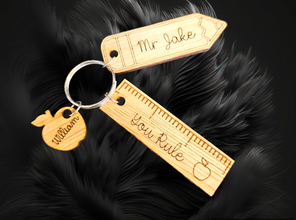 Teacher keyring gift personalised