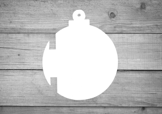 Acrylic bauble blanks with side ribbon slot 2