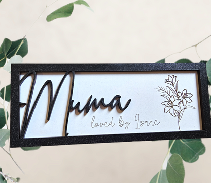 Personalised loved by plaques