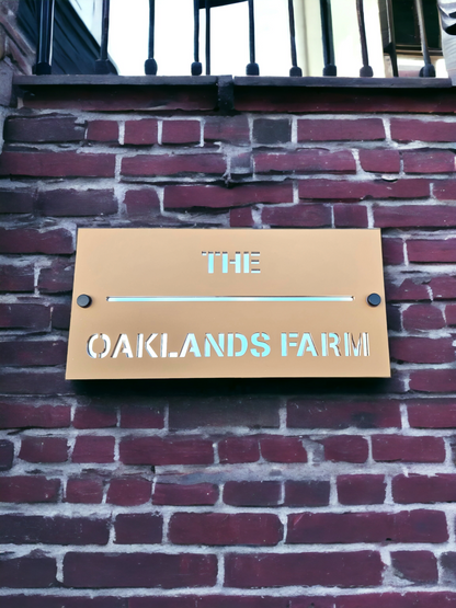 Modern personalised door sign