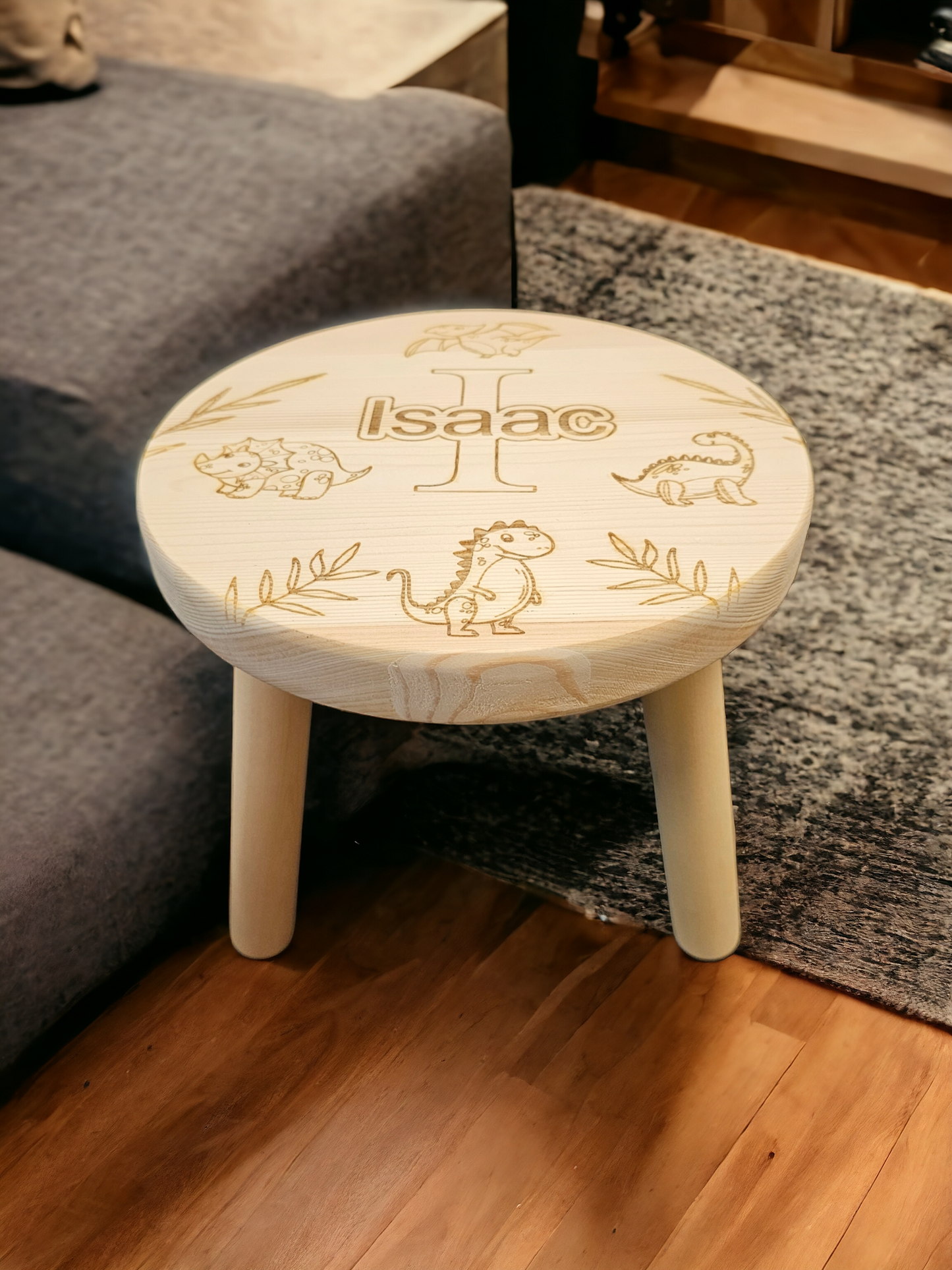 Personalised children's wooden stool