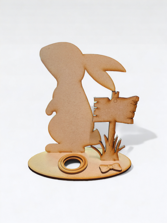 Side standing bunny egg holder
