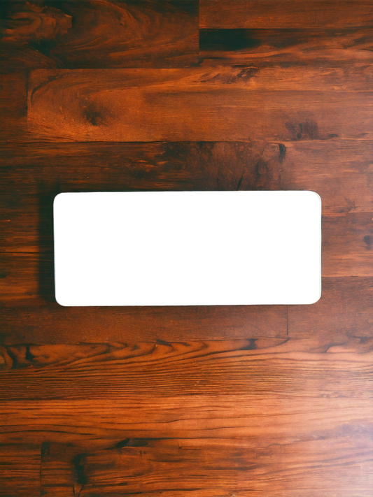 Acrylic 76mm x 32 mm rectangle, badge, sublimation blanks pack of 10.