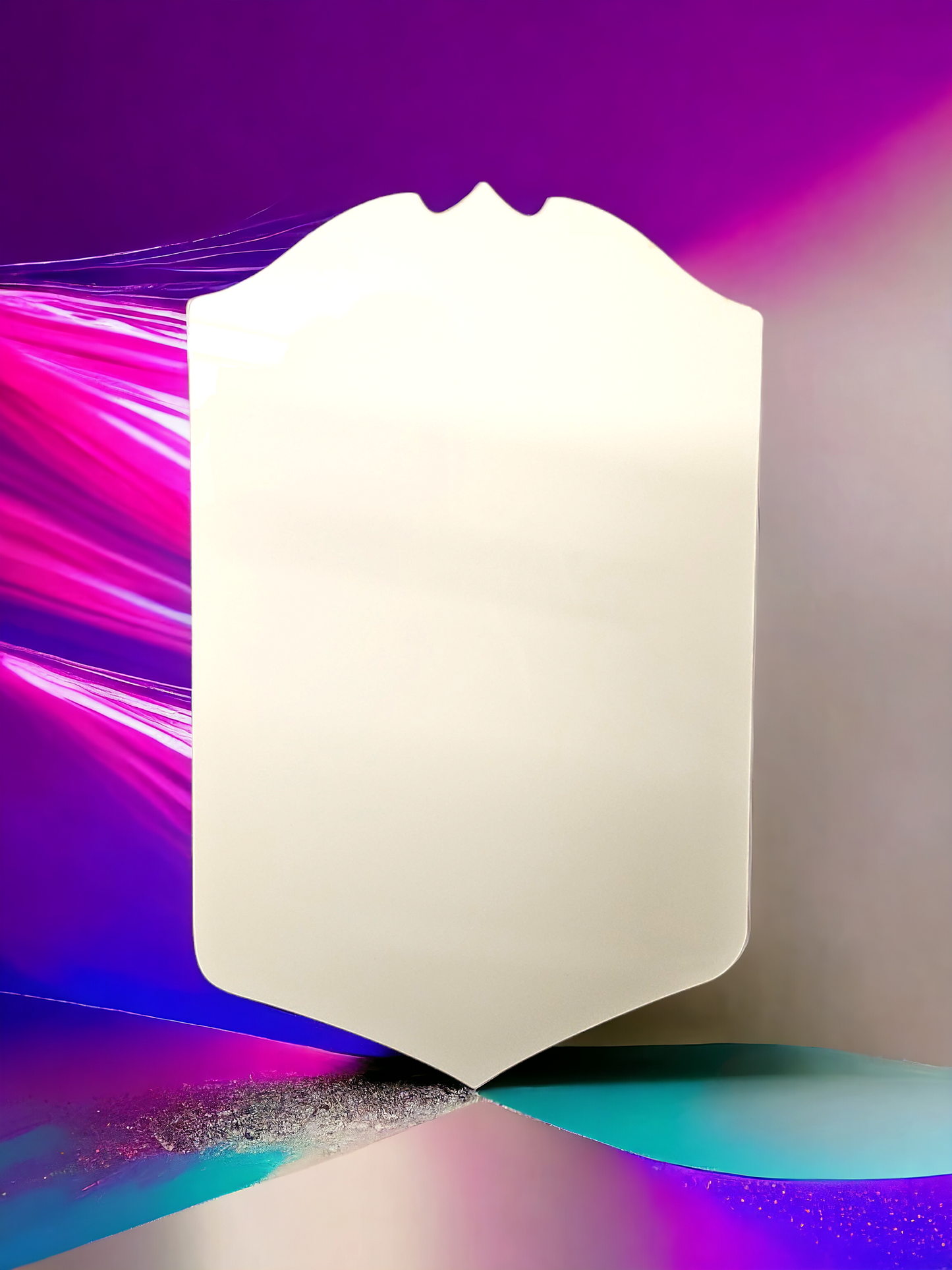 Football shield acrylic blank, football card blank with SVG