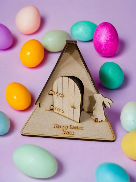 Bunny egg holder house mdf blank
