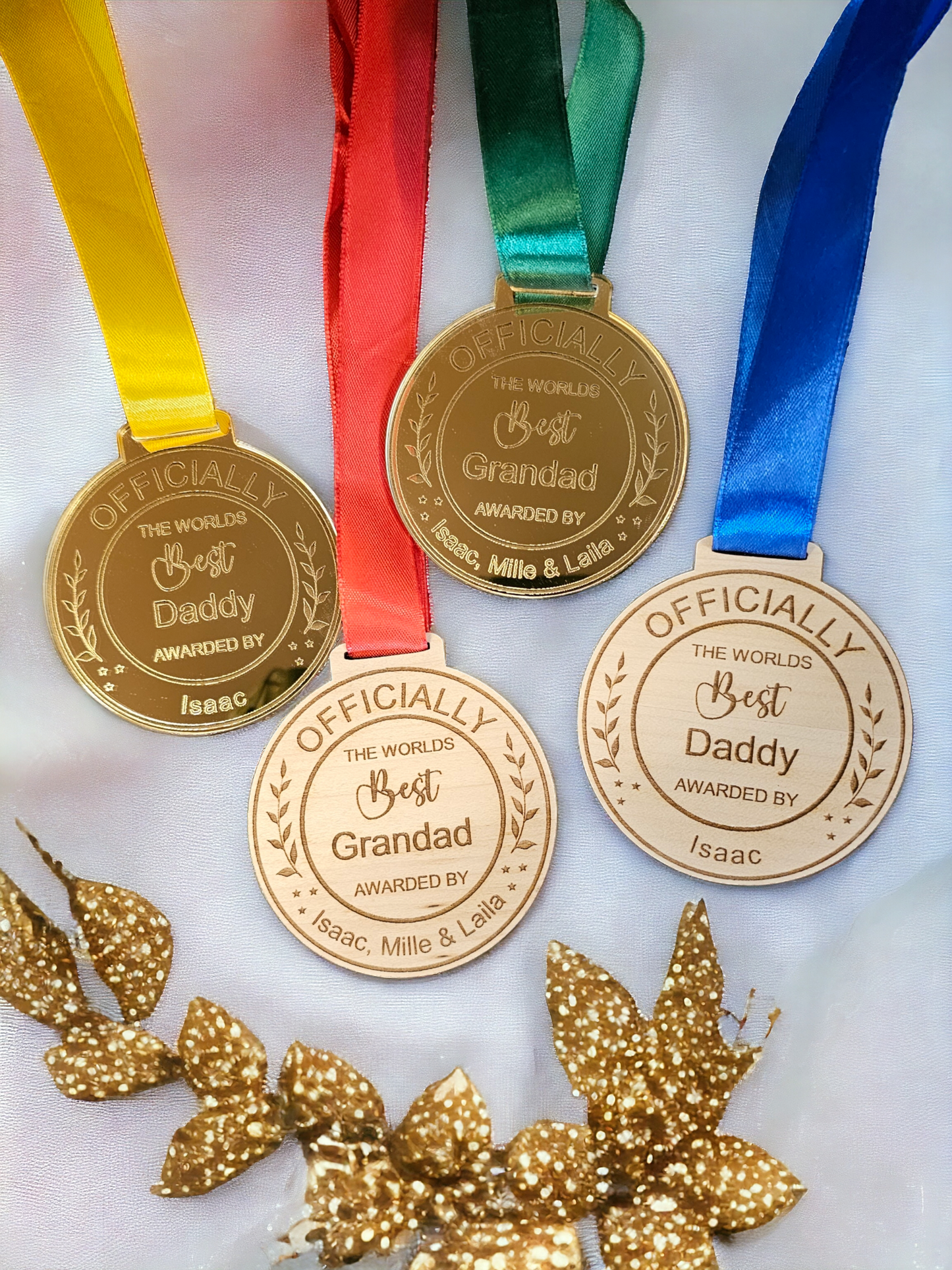 Personalised Father's day medal, gift for dad, grandad, daddy, keepsake gift, personalised medals, personalised gifts, rustic gift, bespoke