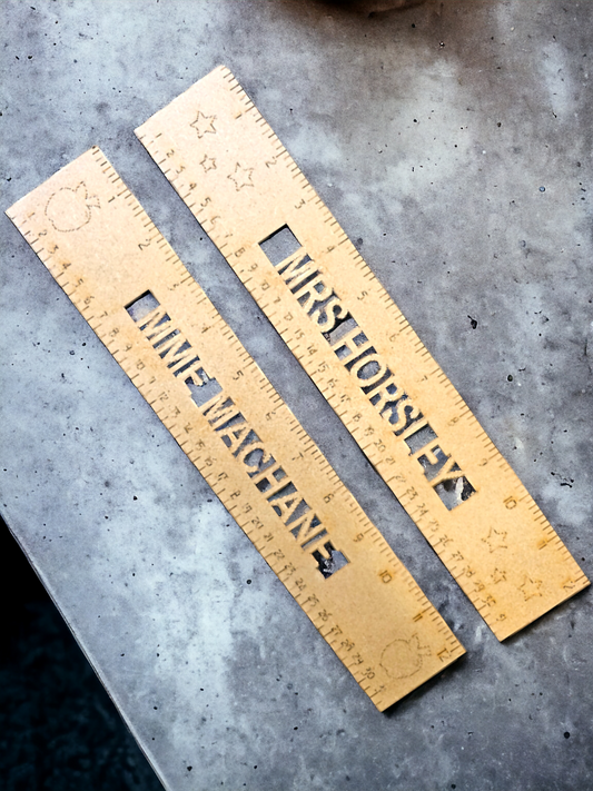 Teacher gift, personalised 30cm wooden ruler