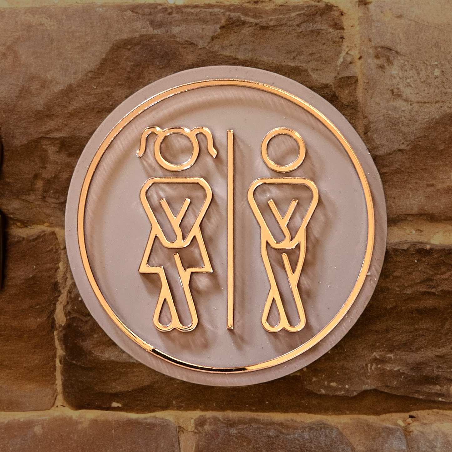 Toilet door sign