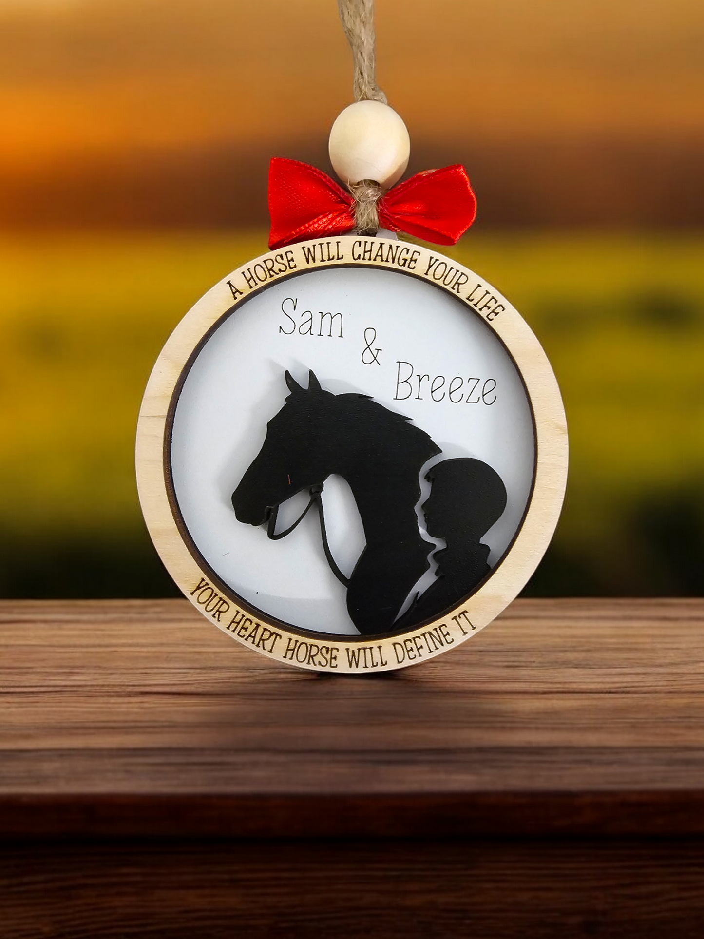 Personalised girl and her horse, boy and his horse