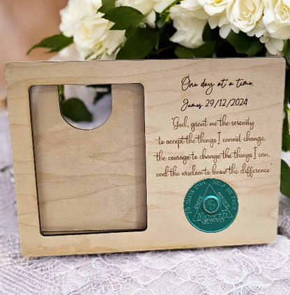 Personalised recovery chip holder photo frame