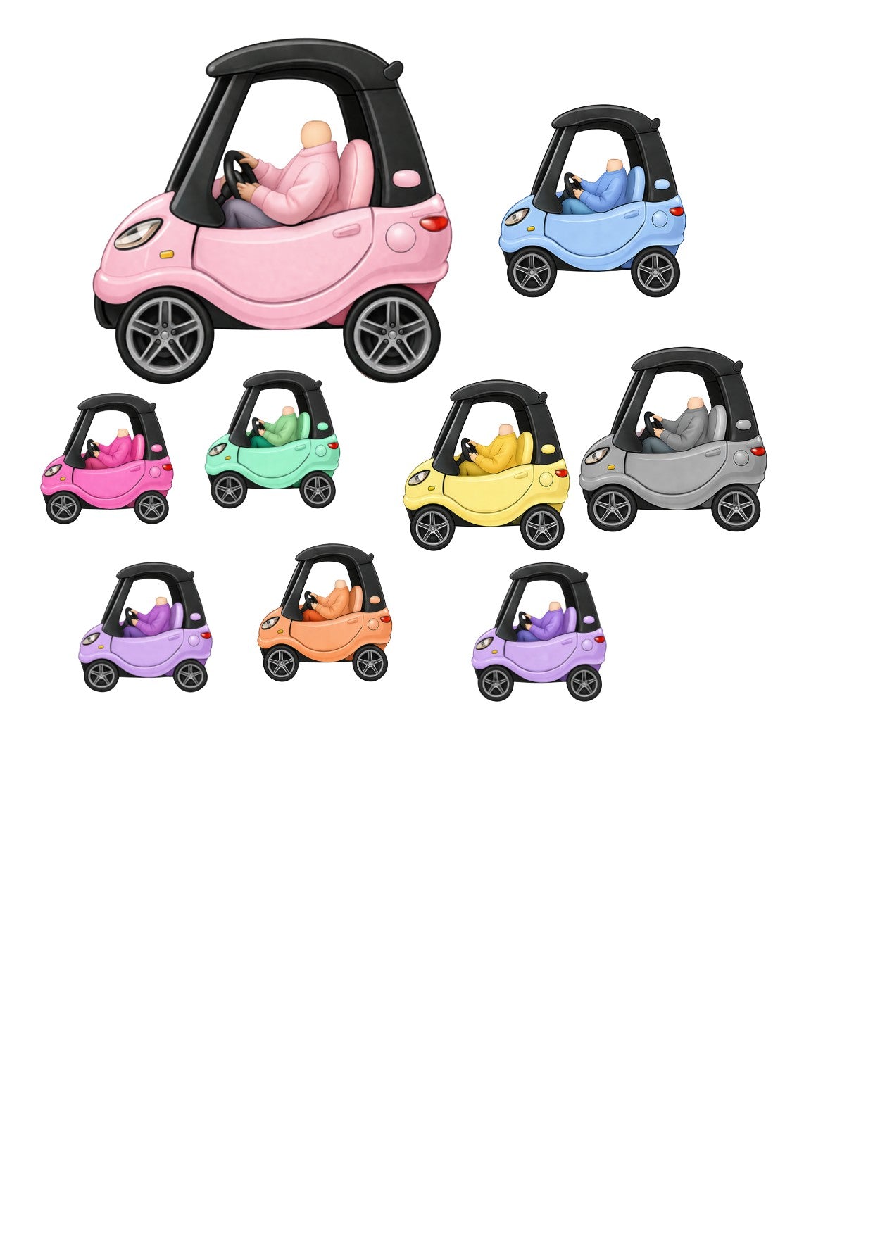 Toy car editable png file