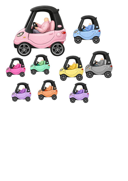 Toy car editable png file