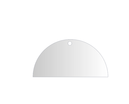 Acrylic Half circle pack of 6cm x 3cm